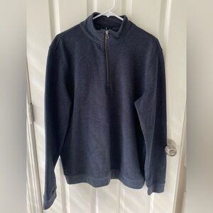 Tailor Vintage Dark Blue Zip-Up Sweater